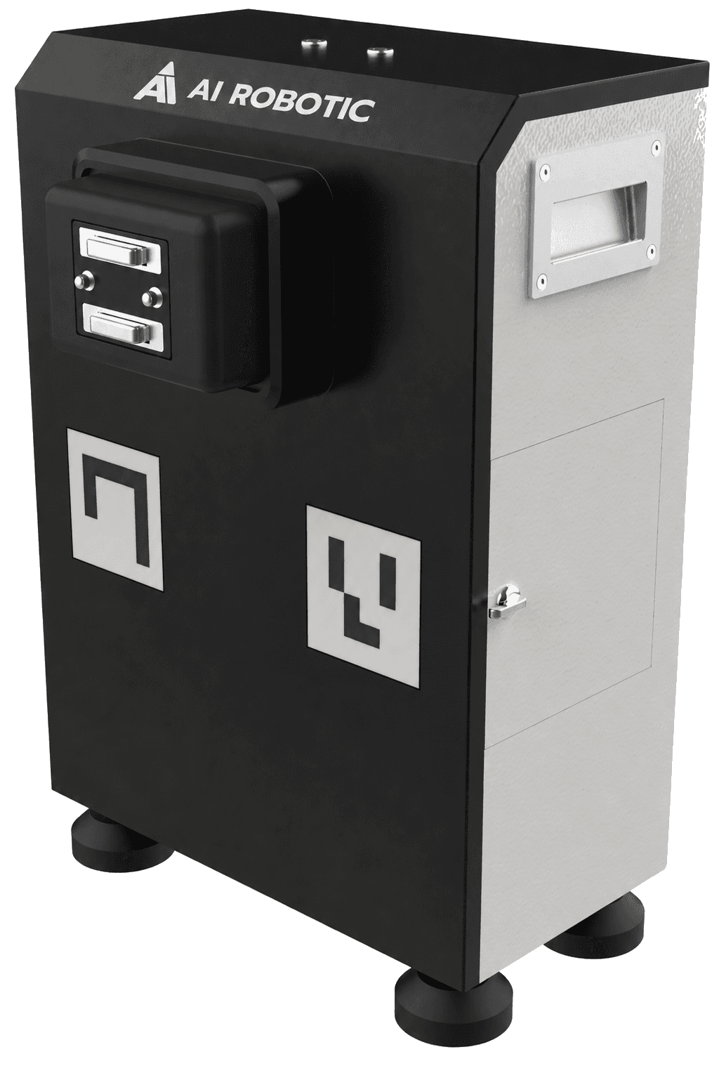 CCS-02 workstation with docking fiducials, where the SP50 charges and empties