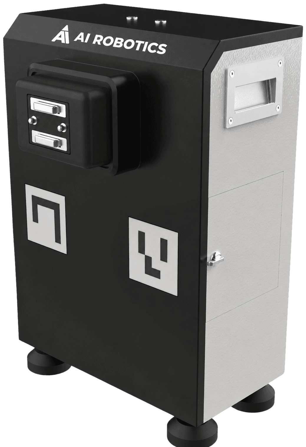 CCS-02 workstation with docking fiducials, where the SP50 charges and empties